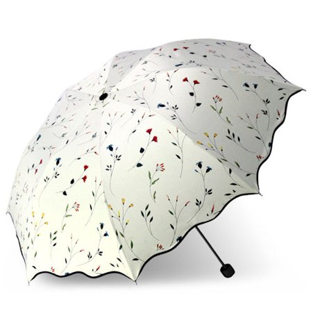 UV Solparaply Kompakt Sammenleggbar Reiseparaply Auto Åpne Lukk Kompakt Sammenleggbare Regnparaplyer for Kvinner Menn Blokkerer UV 99,98%