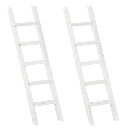 2 st Trästegar Dekoration Simulerad Möbelmodell Chic Fotorekvisita Vit