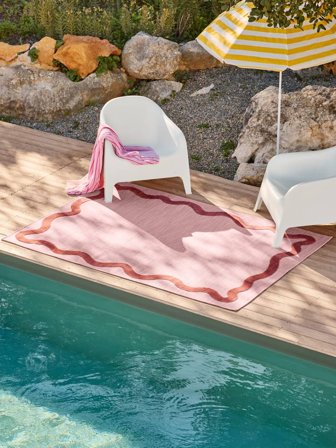 Innen-/Outdoor-Teppich Waschbar Klein Svirla - Rosa 140X200