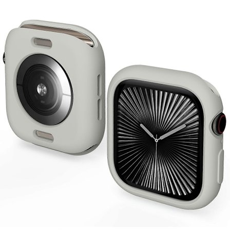 Kompatibel med Apple Watch Series 10 46mm Skal Halvt Omsluten Mjukt TPU Skyddande Klockfodral - Mörkgrå