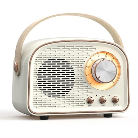 Mordely Mini Radio Bluetooth Högtalare VIT