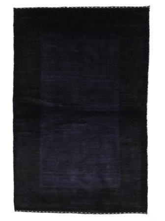Noué À La Main Gabbeh Tapis 122X180 De Laine Noir Petit