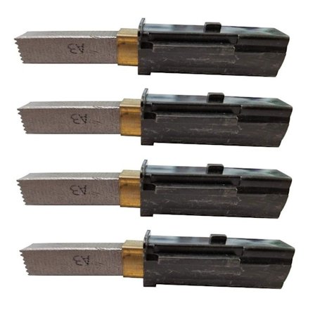 4 stk Vakuummotor kulbørster Elmotor kulbørster