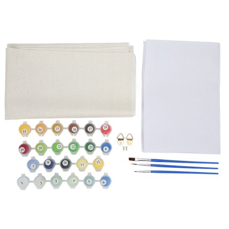 Mal efter tal 15,7x19,7in solsikke mønster let farvning høj densitet lærred nummer maleri til hjemmekontor indretning