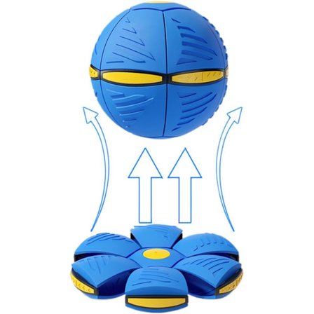 Flyvende Tallerken Ball for Hunder, Interaktivt Flyvende Tallerken Hundeleketøy Bærbar, Uteleker for Hunder i Hage, Perfekt Hundedisk Ball (Blå)