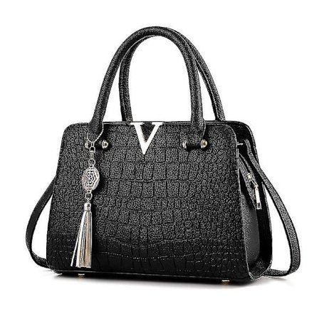 Dame Håndtaske V-formet Fashion Krokodillemønster Skuldertaske