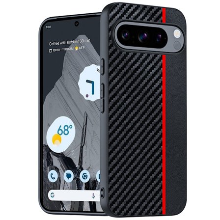 SKALO Google Pixel 9/9 Pro Carbon Fiber Hybrid Skal