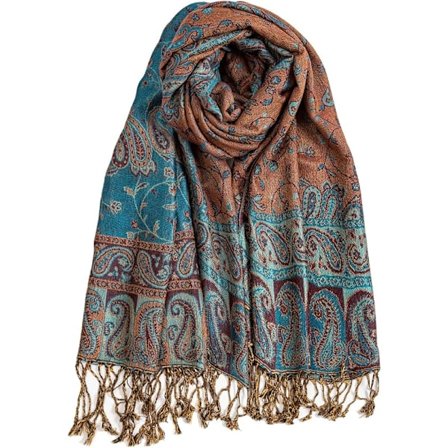 Pashmina-følelse Sjal Wraps for Kvinner Rave Myk Silky Sjal Reversibel Menn Sjal, Teal