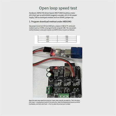 ESP32 Borstlös Motordrivrutin Kort Modul 20A Trådlös WIFI Bluetooth Simple FOC Retrofit Modul