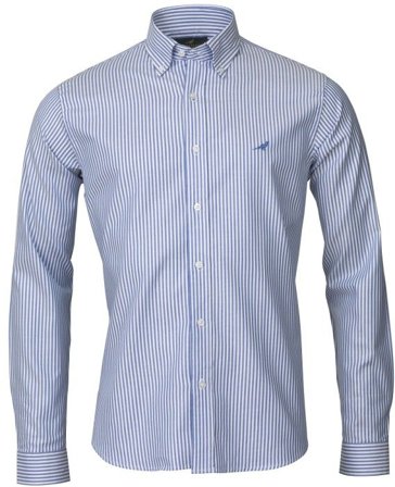 Laksen Eton Stripes Shirt Navy - Skjortor