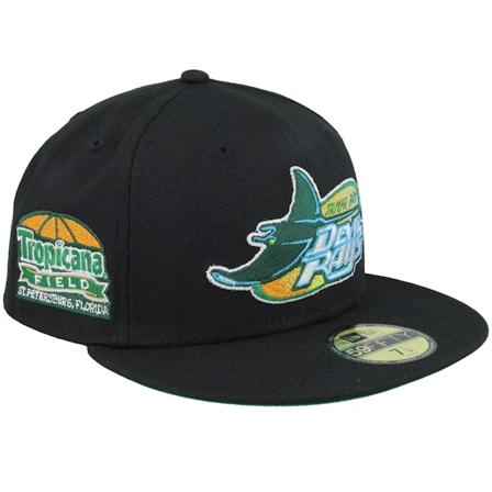 New Era - Tampa Bay Rays Squad 59FIFTY Black/Dark Green Fitted Fitted Black Cap - MLB @ Hatstore
