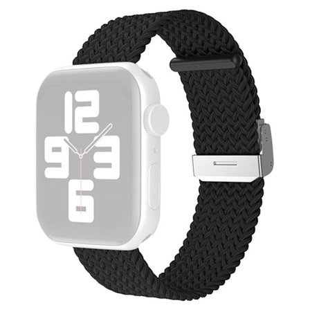 Apple Watch (45 mm) klockarmband i enkel nylon - Svart