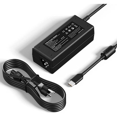2025 Senaste Modell 45W USB C Typ C Chromebook Laddare Laptop Snabbladdning Strömadapter, Brett Kompatibel med HP, Dell, Lenovo
