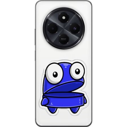 Kompatibel Mobilcover til Xiaomi Xiaomi Redmi A4 Blå tegneseriefigur med åbent udtryk og store øjne i sjov illustration