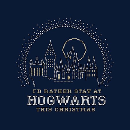 Harry Potter Christmas Staying at Hogwarts Herrtröja