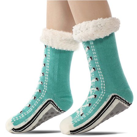 Gulvsokker, Varme vintersokker, Indendørs sokker, Pejsesko, Varme skridsikre hussokker voksne, Skridsikre hjemmesko sokker til, Tykke plys sokker