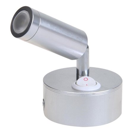 Pinta-asennettava kohdevalo 1-led kääntyvä 12V 120lm Ø65x65-130mm