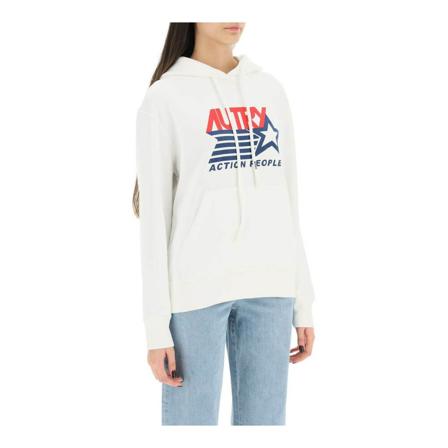 Autry, Hoodies Biały, Kobieta, Rozmiar: L