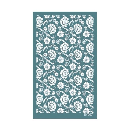 Gjenbrukbare Silketrykk-sjablonger for leire smykker øredobber, teksturark for leire Null - SY097