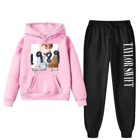 6-10-vuotiaat tytöt Taylor Swift 1989 Vapaa-ajan painatuksella varustetut vaatteet Hupparit Hupulliset collegepaidat Hupulliset topit Juoksuhousut 