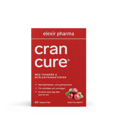 Elexir Pharma Cran Cure Tranebær + Melkesyrebakterier 60 tabletter