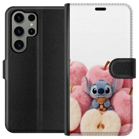 Kompatibelt Lommeboketui til Samsung Samsung Galaxy S23 Ultra Fargerikt kollasj med futuristiske jente grupp karakterer, hjerter og glitter i moderne