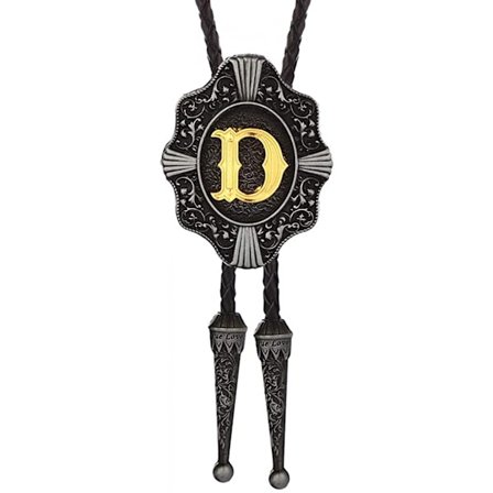 Bolo Tie för män - Vintage Initial Letter ABCDMJR till Z Western Cowboy Costume Wedding Bolo Ties