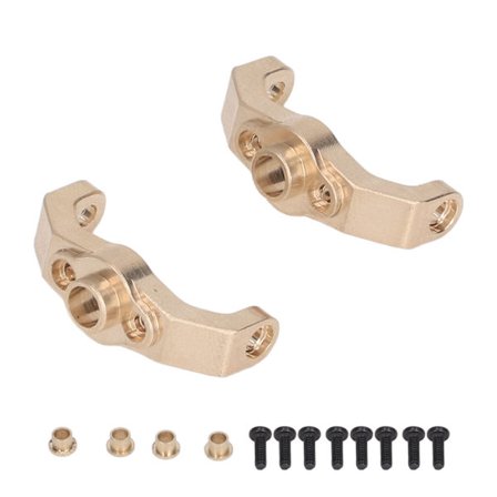 2 STK. Caster Blocks C Hubs Guldbelagt Anti Rust Messing Stabil RC Crawler C Hubs med Skruer til Traxxas 1/18 TRX4M