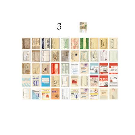 50 St Washi Tape Set Retro Hand Account 3 3