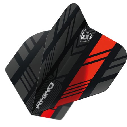 Ailettes de fléchettes Winmau Rhino noir et rouge | Winmau.com