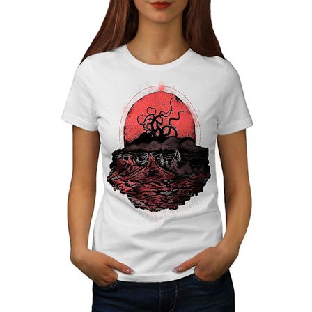 Art Moon Nature Fantasy Women Whitet-shirt