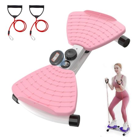 Taljetwistermaskine med modstandsbånd, 136 kg vægtkapacitet, taljetwisterbræt til kvinder, mavefedt - Perfekt