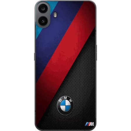 Kompatibelt Mobilskal till Nothing Nothing CMF Phone 1 Abstrakt BMW-inspirerad design med diagonala färgfält i blått, rött och svart mot perforera