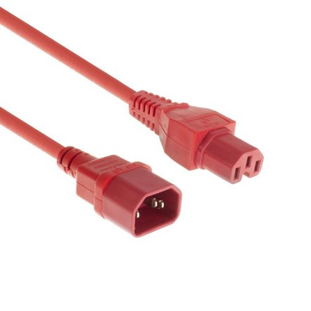 MicroConnect Red power cable C14 to C15,