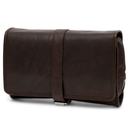 Montreal Brauner Leder Kulturbeutel Zum Aufhängen für Männer - Kulturbeutel