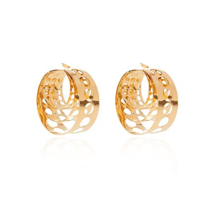 Alaïa, Brass earrings Geel, Dames, Maat:ONE Size