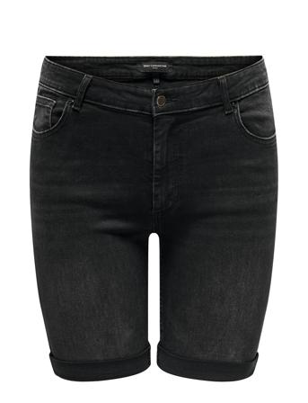 Carwilly Reg Long Shorts Dnm Taibox Bottoms Shorts Denim Shorts Black ONLY Carmakoma