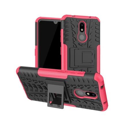 Nokia 3.2 - Ultimata stöttåliga skalet med stöd - Rosa Pink Rosa