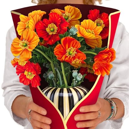 3D pop-up buket papirblomster 6 6