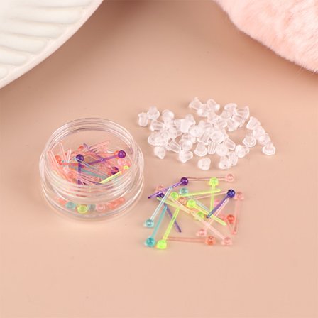 60st/200st Färgglada anti-allergi plast örhänge Anti-bl