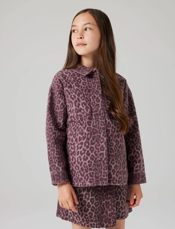 name it Nkfleo Twill Shacket 4002-Td - Burgundy - 128