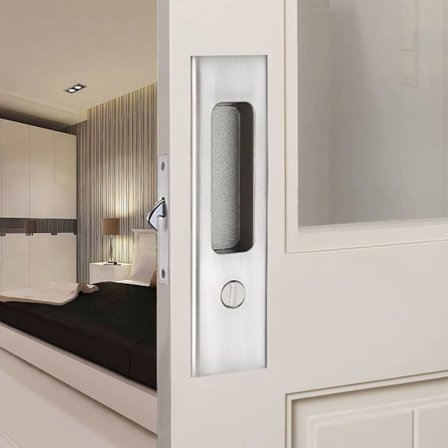 Fickdörrhandtag Nyckellöst Dörrlåshandtag Set Skjutdörrhandtag Set Osynligt Dörrhandtag Set 160mm