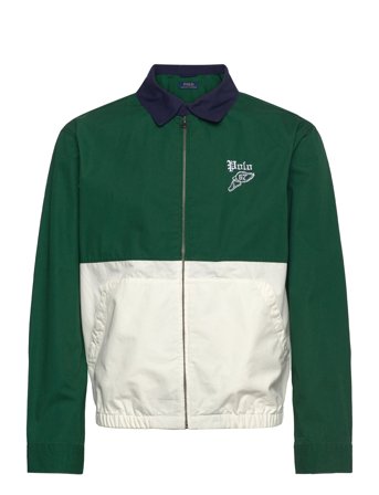 The Bayport Color-Blocked Poplin Jacket Green Polo Ralph Lauren