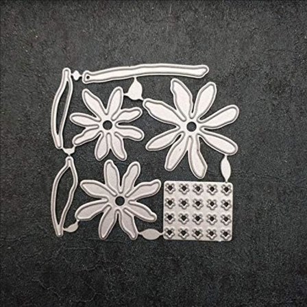 Skæreskabeloner til kortfremstilling, Daisy Blomster Metal Skæreskabeloner Stencil til DIY Scrapbooking Album Prægning Foto Håndværk Papirkort 