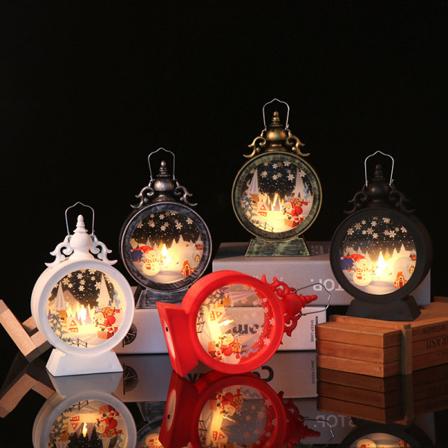 Julepynt LED retro lanterne i fem farger