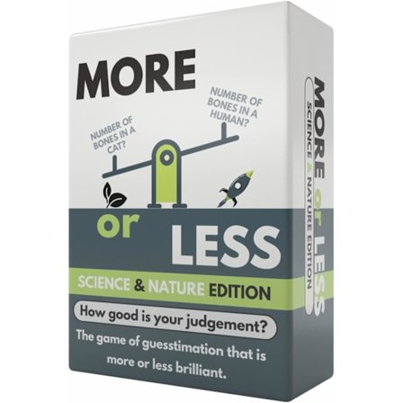 Mer eller Mindre Originalutgåva Kortspel - Hur Bra Är Ditt Omdöme? 2 Spelare + | Vuxna, Tonåringar & Barn | Vetenskap & Natur