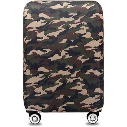 Elastisk koffertdeksel (Kamuflasje 2, M (22-24 tommers koffert)) Koffertdeksel, Koffertbeskyttelse Bagasjedeksel Reisebeskytter Cov