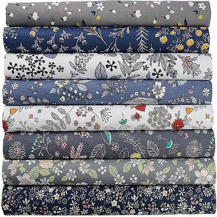 8 Delar Bomullstyg Metervara Tygpaket 50 X 50 Cm Tyg, Tyger för Sömnad