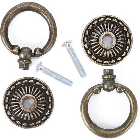 6 stk Møbelknapper Ring Møbelgreb Vintage Skabsknapper Skuffegreb Skab Skuffegreb Skuffegreb