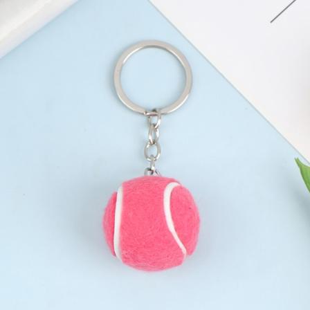 Tennisboll Metallnyckelring Bilnyckelring Nyckelring sportkedja Rose red onesize